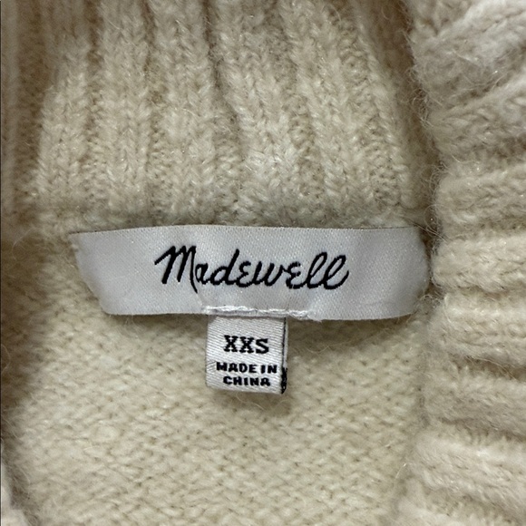 Madewell Cream Mock Neck Knit Cozy Sweater - Picture 7 of 8